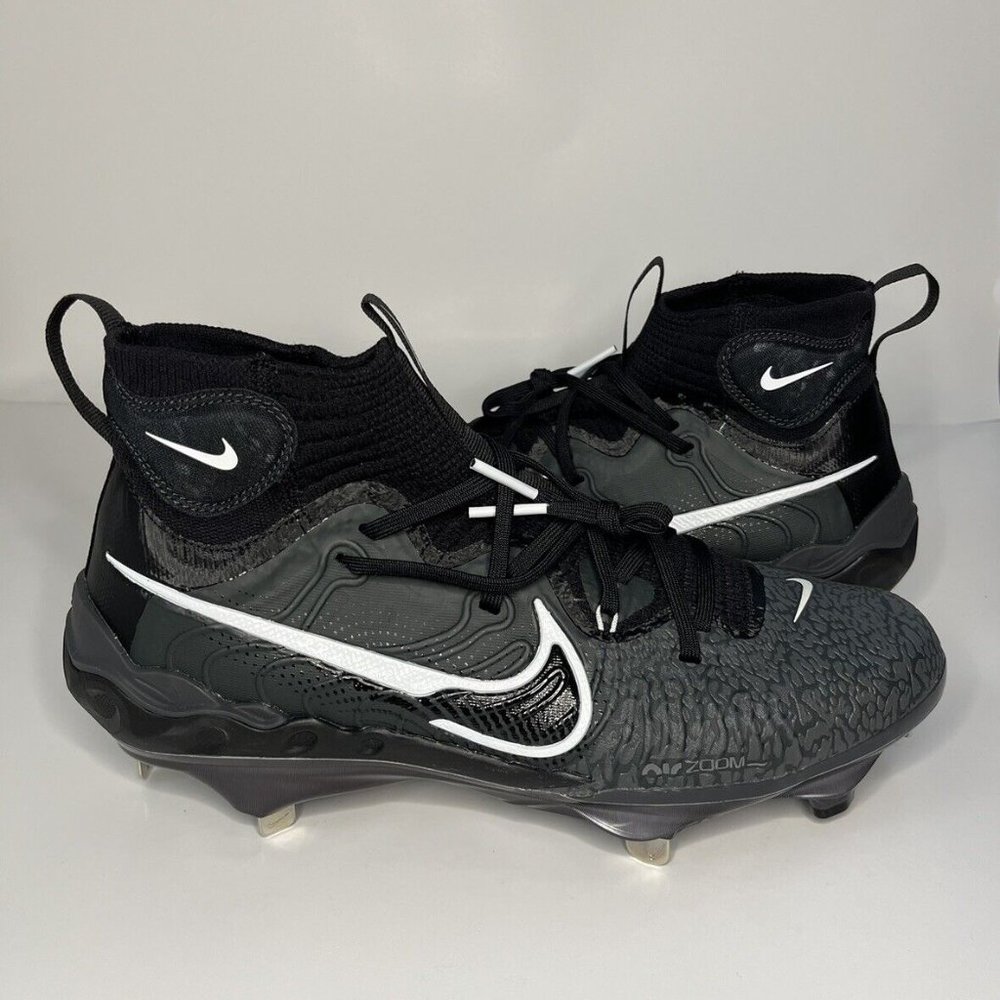 Nike Alpha Huarache NXT Black Metal Baseball Cleats Size 8.5